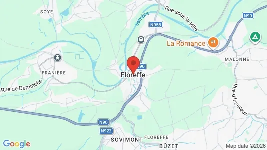 Apartments for rent i Floreffe - kort over placeringen