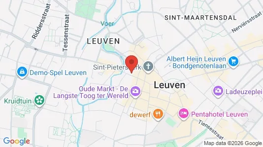 Apartments for rent i Leuven - kort over placeringen