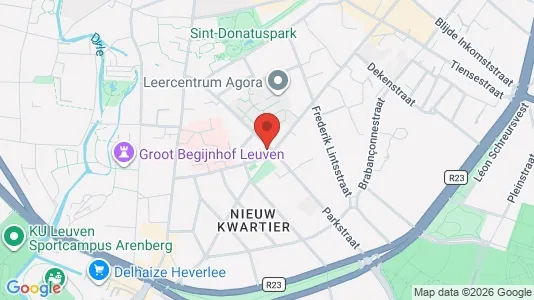 Apartments for rent i Leuven - kort over placeringen