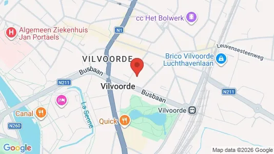 Apartments for rent i Vilvoorde - kort over placeringen