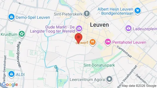 Apartments for rent i Leuven - kort over placeringen