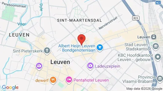 Apartments for rent i Leuven - kort over placeringen