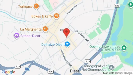 Apartments for rent i Diest - kort over placeringen