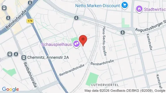 Apartments for rent i Chemnitz - kort over placeringen