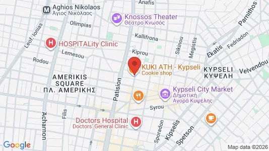 Apartments for rent i Athens Agios Nikolaos - kort over placeringen