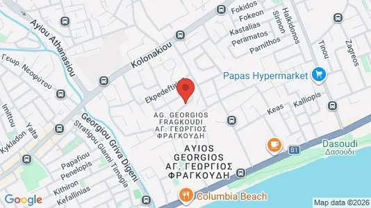 Apartments for rent i Agios Athanasios - kort over placeringen