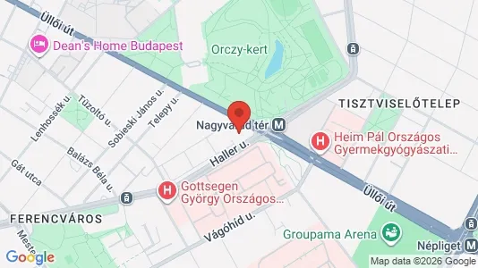 Apartments for rent i Budapest Ferencváros - kort over placeringen