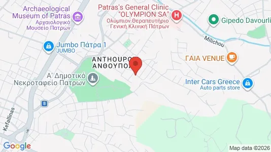 Apartments for rent i Patras - kort over placeringen