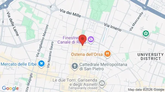 Apartments for rent i Bologna - kort over placeringen