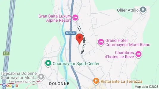 Apartments for rent i Courmayeur - kort over placeringen