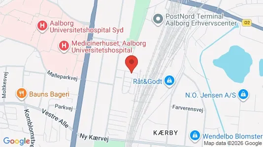 Apartments for rent i Aalborg Center - kort over placeringen