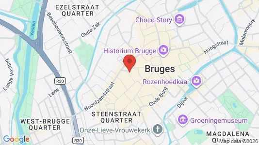 Apartments for rent i Brugge - kort over placeringen