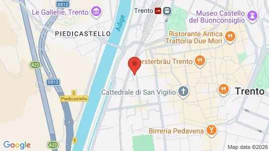 Rooms for rent i Trento - kort over placeringen