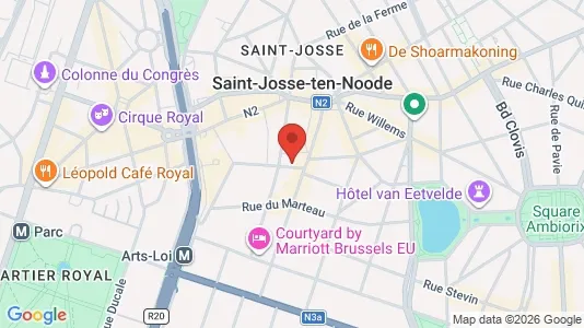 Apartments for rent i Brussels Sint-Joost-ten-Node - kort over placeringen