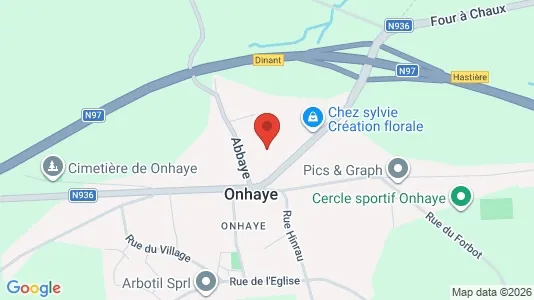 Apartments for rent i Onhaye - kort over placeringen