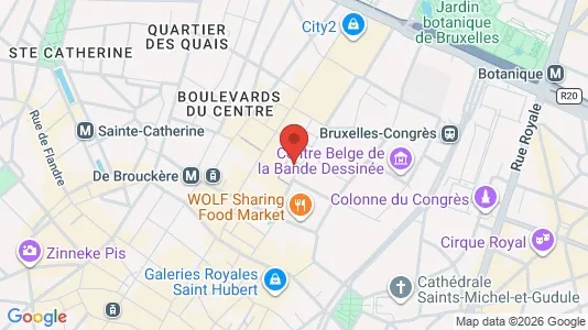 Apartments for rent i Stad Brussel - kort over placeringen