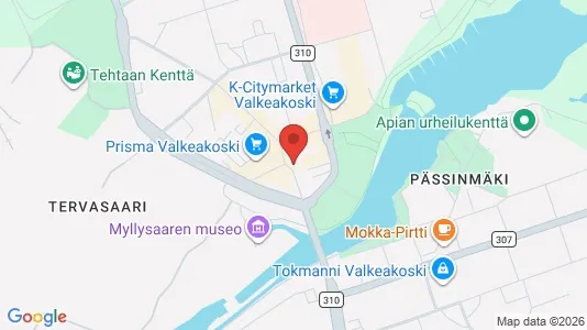 Apartments for rent i Valkeakoski - kort over placeringen