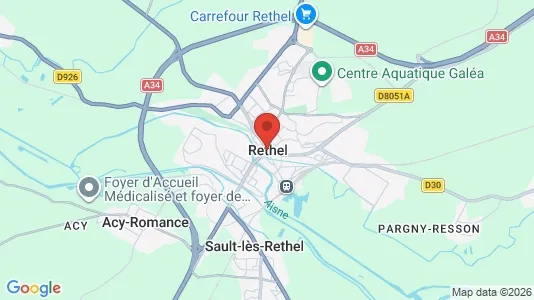 Apartments for rent i Rethel - kort over placeringen