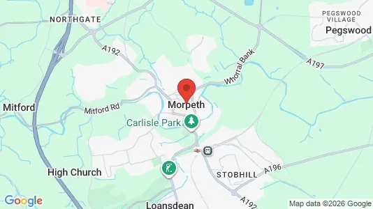 Apartments for rent i Morpeth - Northumberland - kort over placeringen