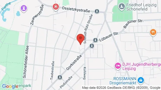 Apartments for rent i Leipzig - kort over placeringen