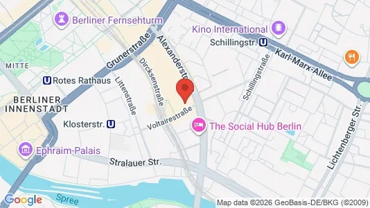 Apartments for rent i Berlin Mitte - kort over placeringen