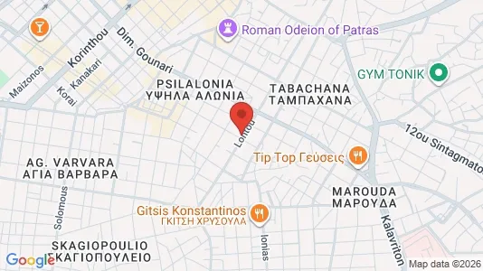 Apartments for rent i Patras - kort over placeringen