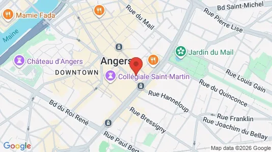 Apartments for rent i Angers - kort over placeringen