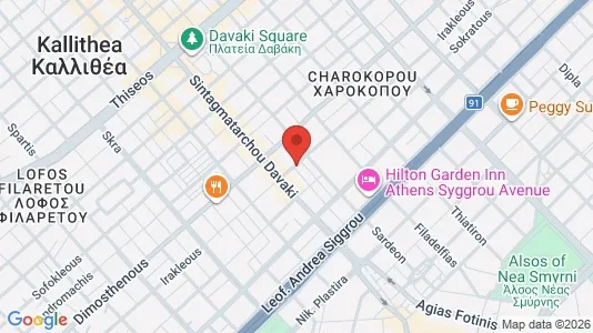 Apartments for rent i Kallithea - kort over placeringen