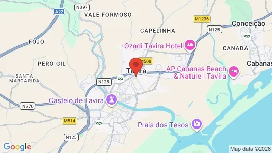 Apartments for rent i Tavira - kort over placeringen