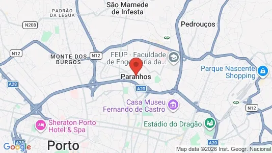 Apartments for rent i Porto Paranhos - kort over placeringen