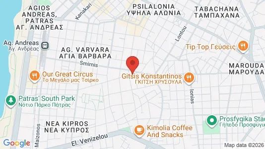 Apartments for rent i Patras - kort over placeringen