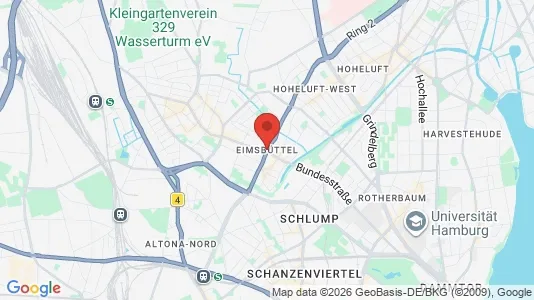 Apartments for rent i Hamburg Eimsbuttel - kort over placeringen