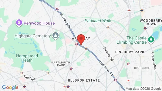 Apartments for rent i London N19 - kort over placeringen