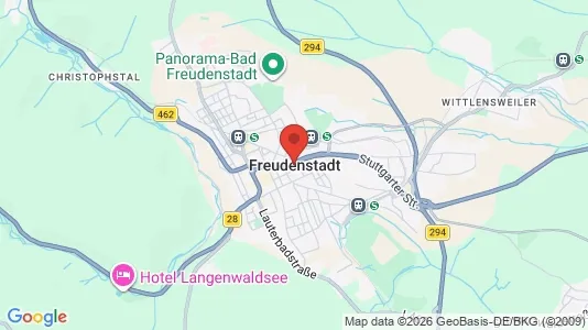 Apartments for rent i Freudenstadt - kort over placeringen