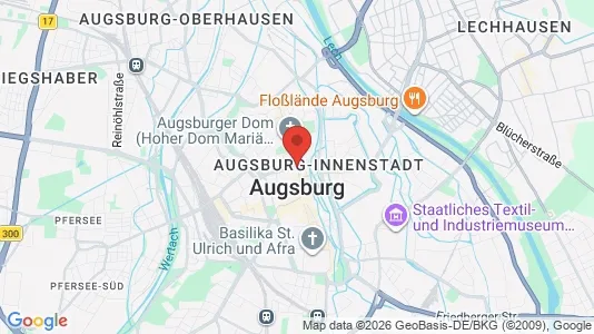 Houses for rent i Augsburg - kort over placeringen