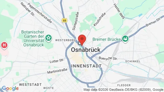 Houses for rent i Osnabrück - kort over placeringen