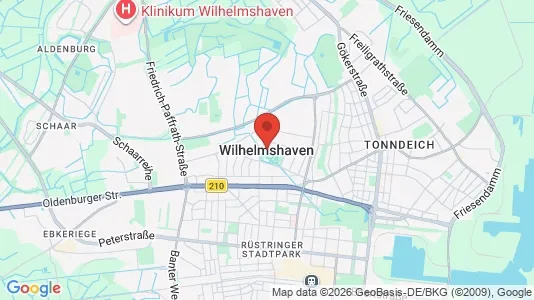 Apartments for rent i Wilhelmshaven - kort over placeringen