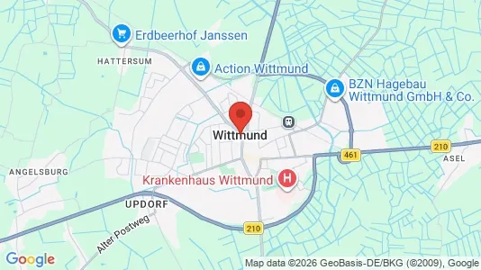 Apartments for rent i Wittmund - kort over placeringen