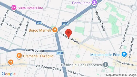 Apartments for rent i Bologna - kort over placeringen
