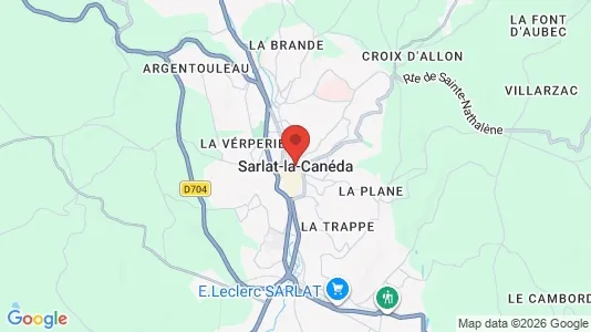Apartments for rent i Sarlat-la-Canéda - kort over placeringen