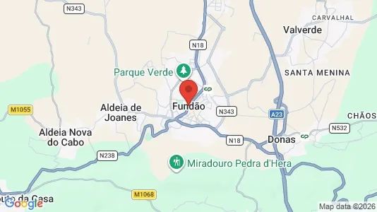 Apartments for rent i Fundão - kort over placeringen