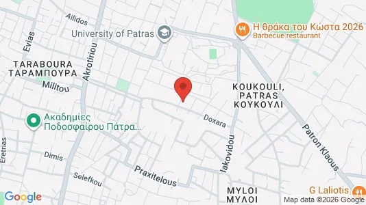 Apartments for rent i Patras - kort over placeringen