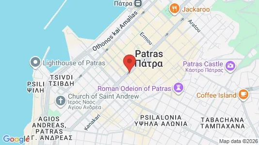 Apartments for rent i Patras - kort over placeringen