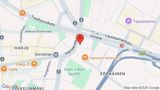 Rooms for rent i Helsinki Keskinen - kort over placeringen