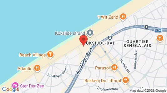 Apartments for rent i Koksijde - kort over placeringen