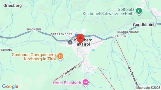 Apartments for rent i Kirchberg in Tirol - kort over placeringen