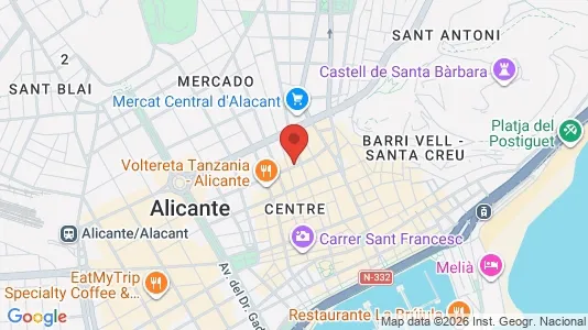 Apartments for rent i Alicante/Alacant - kort over placeringen