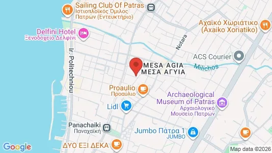 Apartments for rent i Patras - kort over placeringen