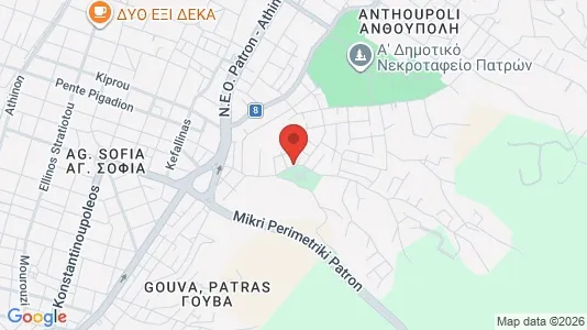Apartments for rent i Patras - kort over placeringen