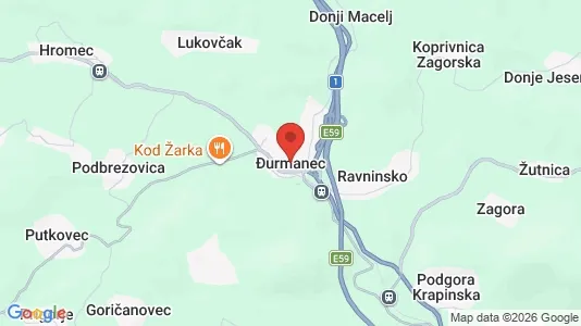 Apartments for rent i Đurmanec - kort over placeringen